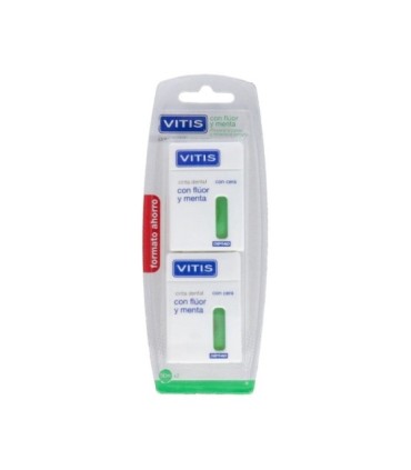 CINTA DENTAL VITIS DUPLO FLUOR-MENTA 50M ( VERDE)