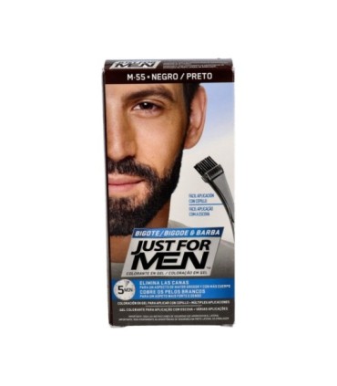 JUST FOR MEN COLORANTE EN GEL BIGOTE, BARBA Y PATILLAS NEGRO. 30 cc