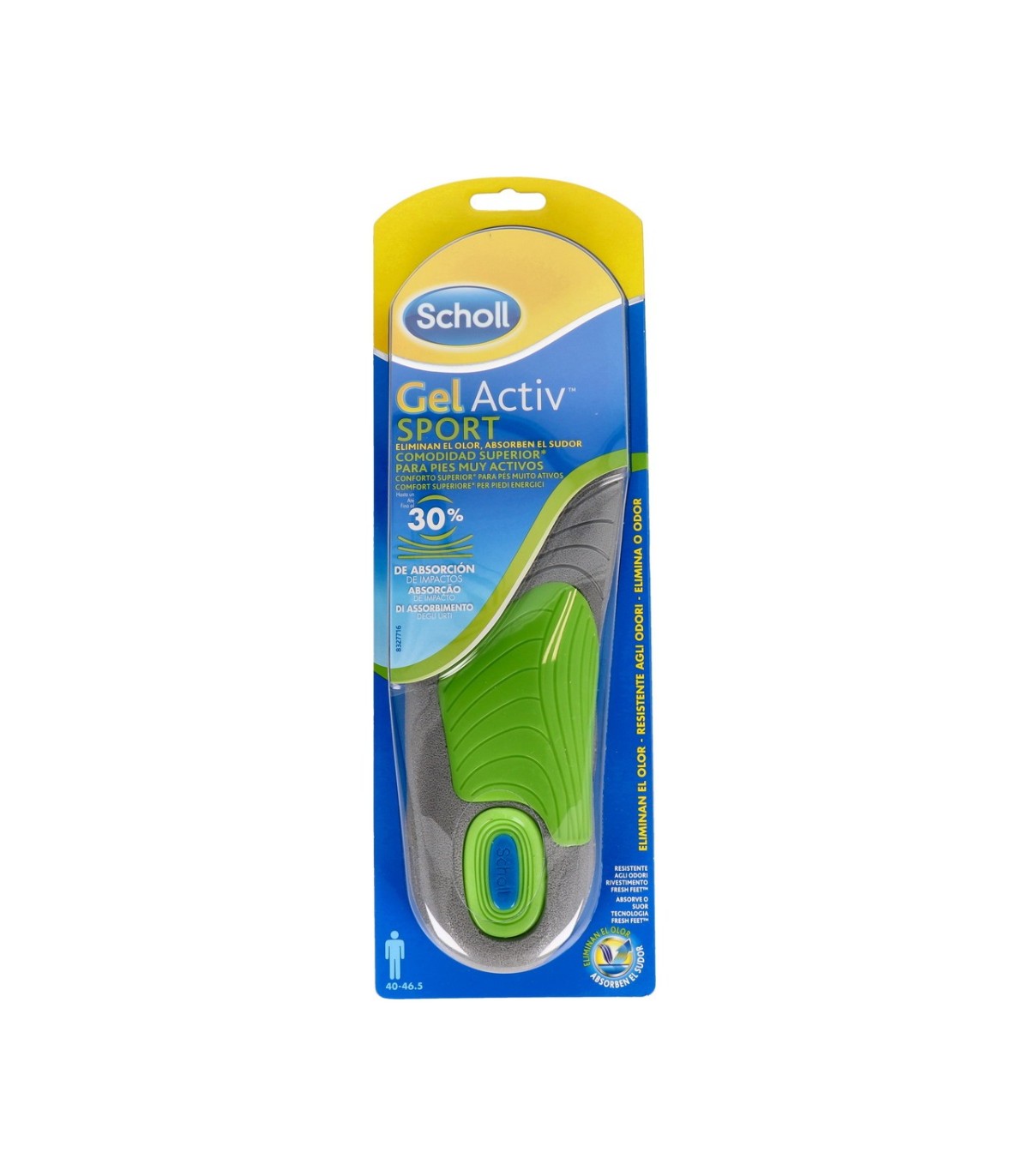 DR SCHOLL GELACTIV PLANTILLAS SPORT HOMBRE. 1 Par