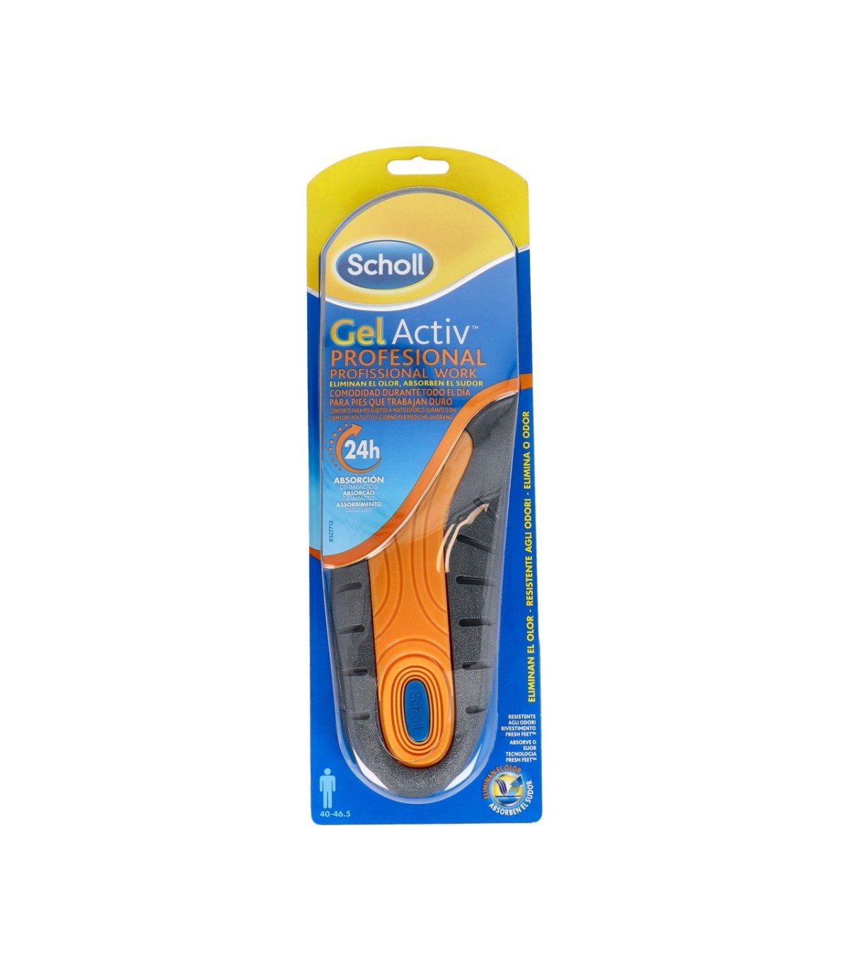 DR SCHOLL GELACTIV PLANTILLAS PROFESIONAL HOMBRE. 1 Par