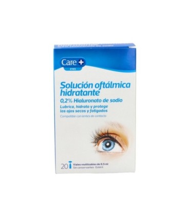 CARE+  SOLUCION OCULAR 0,2% ACIDO HIALURONICO 20 VIALES MONODOSIS 0,5 ML