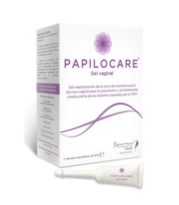 PAPILOCARE GEL VAGINAL 7 CANULAS 5 ML