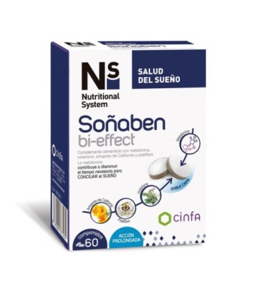 NS SOÑABEN BI-EFFECT 1,85 MG MELATONINA 60 COMPRIMIDOS