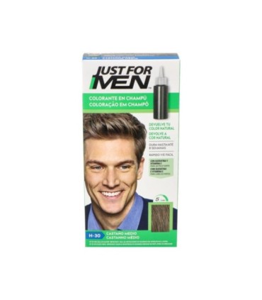 JUST FOR MEN COLORANTE EN CHAMPÚ CASTAÑO MEDIO. 30 cc