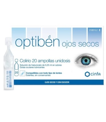 OPTIBEN OJOS SECOS 20 AMPOLLAS UNIDOSIS