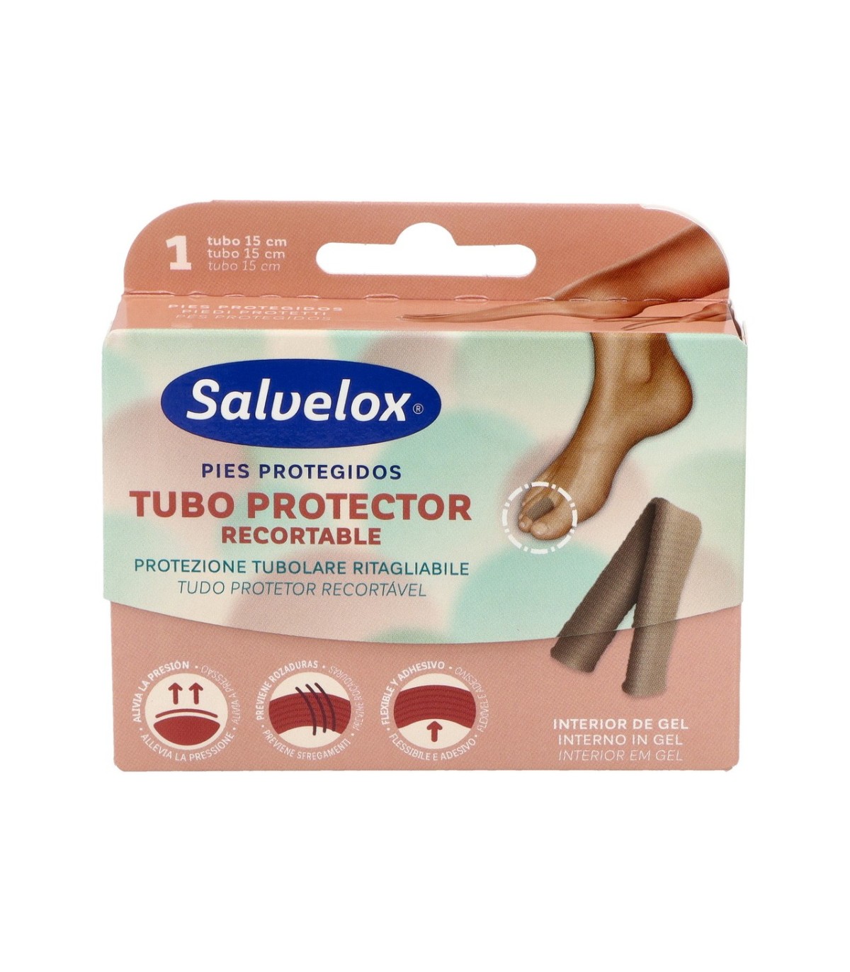 PROTECTOR DEDOS PIES SALVEPED TUBO RECUBIERTO INT GEL