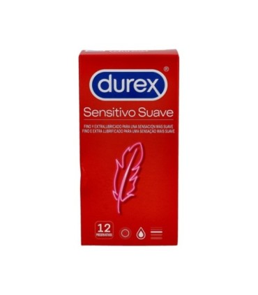 DUREX SENSITIVO SUAVE FINO PRESERVATIVOS 12 U