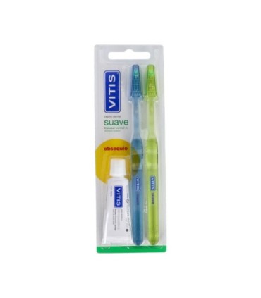 VITIS SUAVE CEPILLO DENTAL. Pack 2 uds duplo
