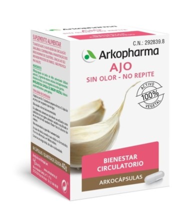 ARKOCÁPSULAS AJO. Envase de 84 cápsulas