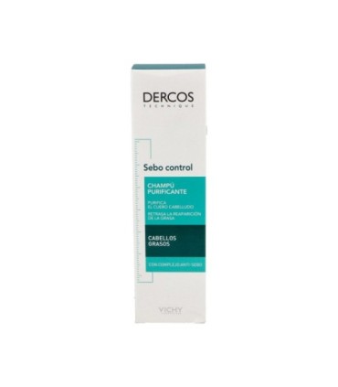 VICHY DERCOS CHAMPÚ TRATAMIENTO SEBO-CONTROL. Envase de 200 ml.