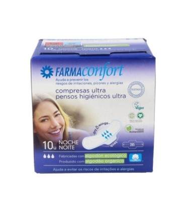FARMACONFORT COMPRESAS EX-PLANA NOCHE CON ALAS 10 UNI