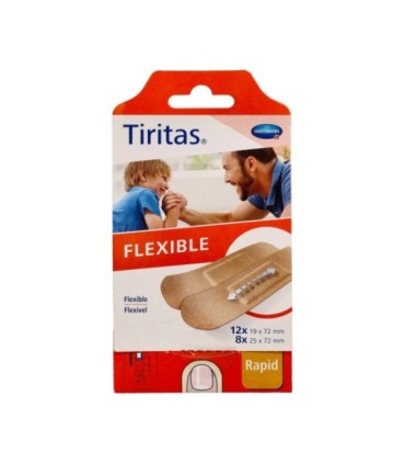 TIRITAS ELASTIC RAPID APOSITO ADHESIVO TEXTIL 20 U.