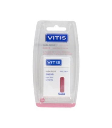 VITIS SEDA DENTAL SUAVE CON FLUOR y MENTA. Envase 50 ml.