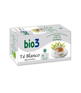 BIO3 TÉ BLANCO ECOLÓGICO. 25 bolsitas de 1,8 gr.