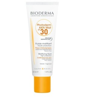 BIODERMA PHOTODERM AKN MAT FLUIDO SPF 30. Tubo de 40 ml.
