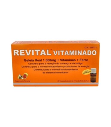 REVITAL JALEA REAL 1000 MG + VITAMINAS 20 AMPOLLAS BEBIBLES