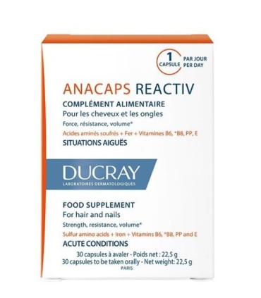 DUCRAY ANACAPS TRI-ACTIV COMPLEMENTO ALIMENTICIO. 30 cápsulas