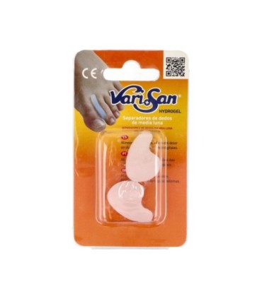 VARISAN HYDROGEL SEPARADEDOS MEDIA LUNA SILICONA PEQ 2 UNI