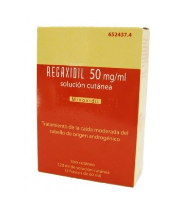 REGAXIDIL 50 mg/ml SOLUCION CUTANEA , 1 frasco de 60 ml
