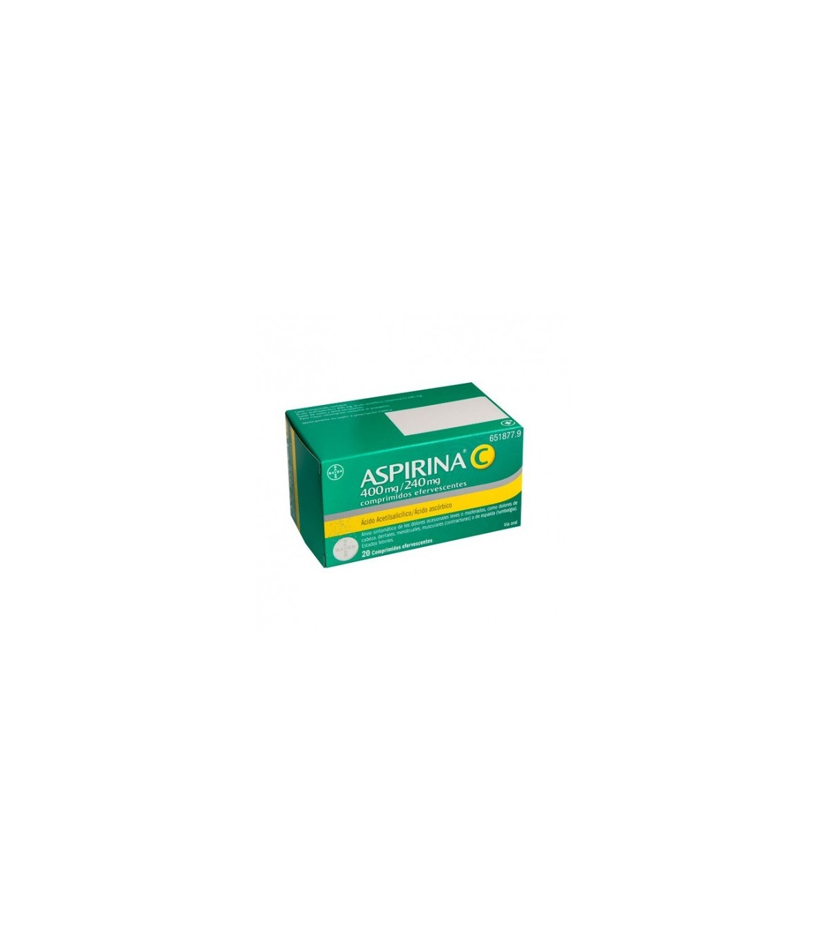 ASPIRINA C 400/240 MG 20 COMP EFERVESCENTES