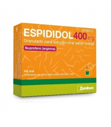 ESPIDIDOL 400 mg GRANULADO PARA SOLUCION ORAL SABOR MENTA , 20 sobres