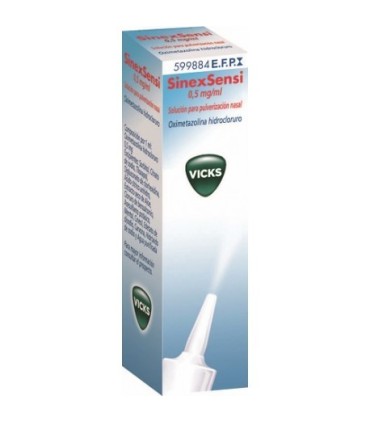 SINEXSENSI 0,5 mg/ml SOLUCION PARA  PULVERIZACION NASAL , 1 envase pulverizador de 15 ml