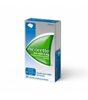 NICORETTE ICE MINT 4 mg CHICLES MEDICAMENTOSOS, 30 chicles