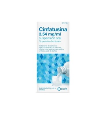 CINFATUSINA 3,54 mg/ml SUSPENSIÓN ORAL, 1 frasco de 120 ml (vidrio)