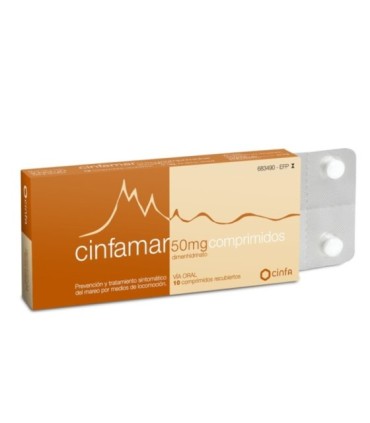CINFAMAR 50 mg COMPRIMIDOS RECUBIERTOS , 10 comprimidos