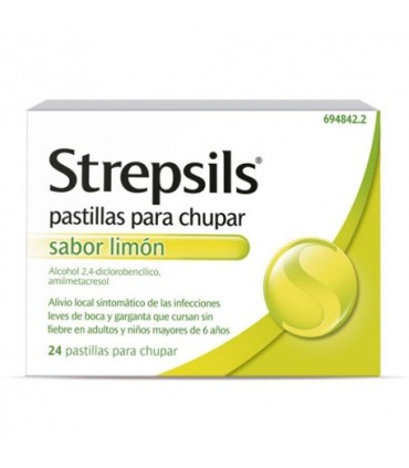 STREPSILS pastillas para chupar sabor limon, 24 pastillas