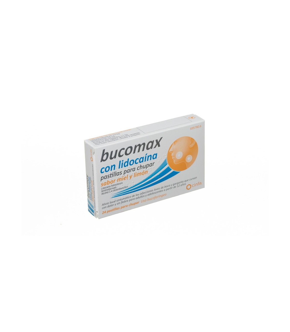 BUCOMAX CON LIDOCAINA PASTILLAS PARA CHUPAR SABOR MIEL Y LIMON, 24 pastillas
