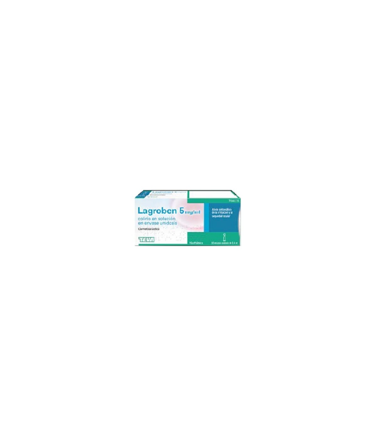 LAGROBEN 5 MG/ML COLIRIO EN SOLUCION EN ENVASE UNIDOSIS , 30 envases de 0,4 ml