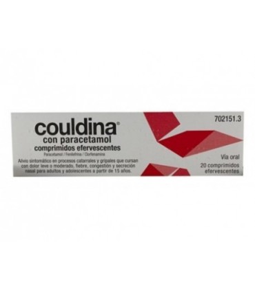 COULDINA CON PARACETAMOL COMPRIMIDOS EFERVESCENTES , 20 comprimidos