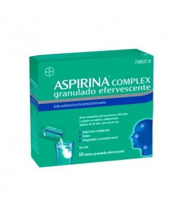 ASPIRINA COMPLEX GRANULADO EFERVESCENTE, 10 sobres