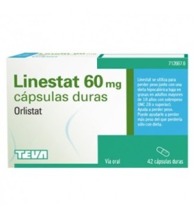 LINESTAT 60 MG CAPSULAS DURAS, 42 cápsulas ( Blister )