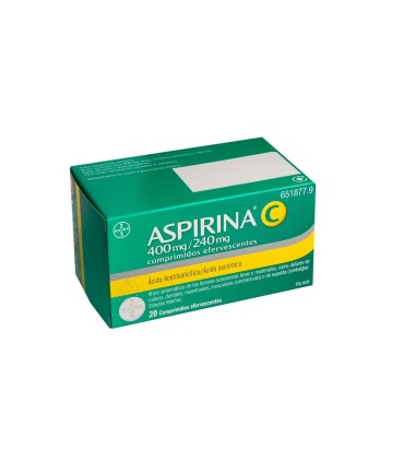 ASPIRINA C 400 mg/240 mg COMPRIMIDOS EFERVESCENTES , 10 comprimidos