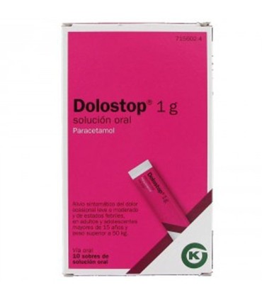 DOLOSTOP 1 G SOLUCION ORAL, 10 sobres