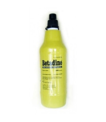 BETADINE 100 MG/ML SOLUCIÓN CUTÁNEA , 1 frasco de 500 ml