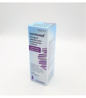 NORMOSEPT 10 MG/ML SOLUCION PARA PULVERIZACION CUTANEA, 1 frasco de 25 ml