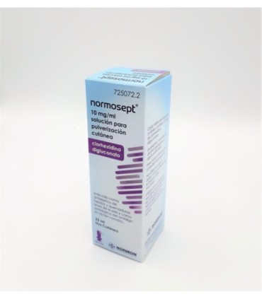 NORMOSEPT 10 MG/ML SOLUCION PARA PULVERIZACION CUTANEA, 1 frasco de 25 ml