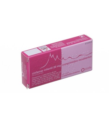 CINFAMAR INFANTIL 25 mg COMPRIMIDOS RECUBIERTOS , 10 comprimidos