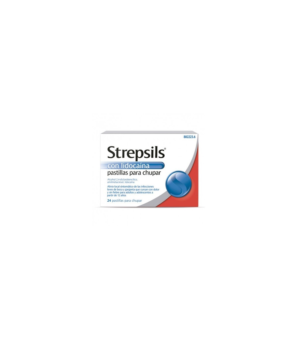 STREPSILS CON LIDOCAINA PASTILLAS PARA CHUPAR , 24 pastillas