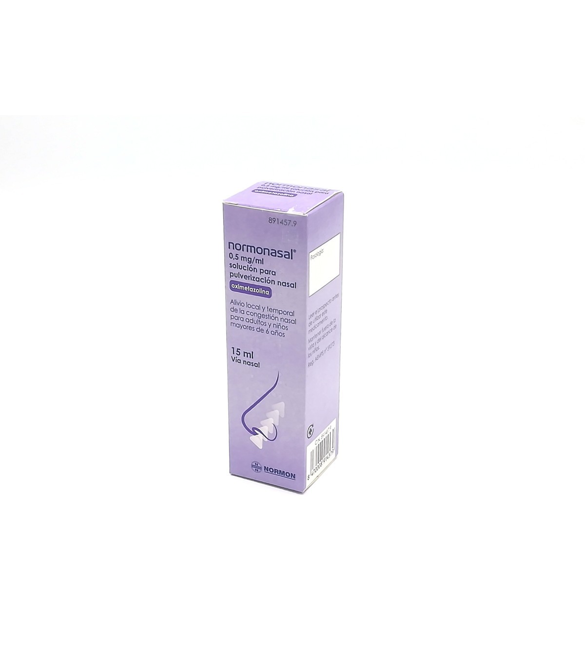 NORMONASAL 0,5 mg/ml SOLUCION PARA PULVERIZACION NASAL , frasco 15 ml