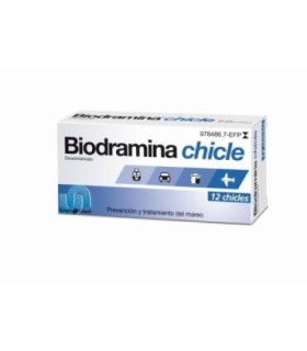 BIODRAMINA 20 MG 12 CHICLES MEDICAMENTOSOS