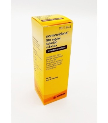 NORMOVIDONA 100 MG/ML SOLUCIÓN CUTÁNEA , 1 frasco de 50 ml