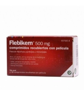 FLEBIKERN 500 MG COMPRIMIDOS RECUBIERTOS CON PELICULA , 60 comprimidos