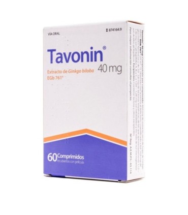 TAVONIN  40 MG COMPRIMIDOS RECUBIERTOS CON PELICULA , 60 comprimidos