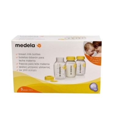MEDELA BOTELLA BIBERO 0 BPA PP 150 ML 3 U