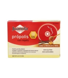 JUANOLA PASTILLAS BLANDAS PROPOLIS SABOR REGALIZ, 48g