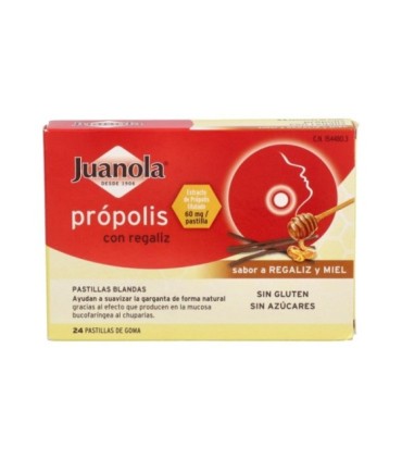 JUANOLA PASTILLAS BLANDAS PROPOLIS SABOR REGALIZ, 48g